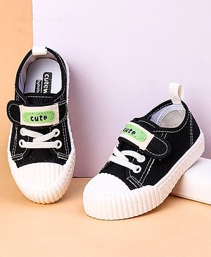 Cute Walk by Babyhug Casual Shoes with Patch - Black