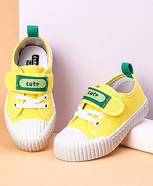 Cute Walk by Babyhug Casual Shoes with Patch - Yellow