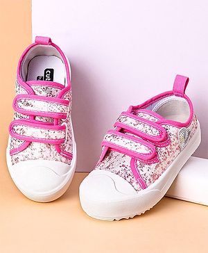 Cute Walk by Babyhug Casual Shoes with Sequins - Pink