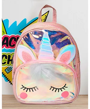 Poplins Unicorn Graphic Design PU backpack - Pink