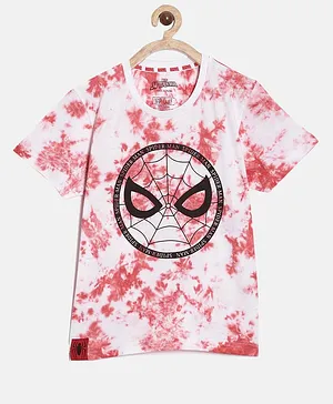 Nap Chief Half Sleeves Reversible Sequin Spider Man Detailing Tee - Red & White