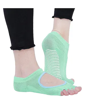 Strauss Ankle Length Yoga Socks Small - Sea Green