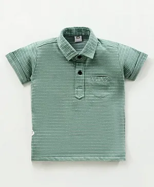 Mini Taurus Half Sleeves T-Shirt Stripes Print - Green