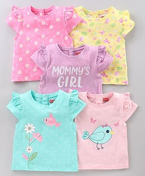 Babyhug Short Sleeves T Shirt Pack of 5 - Multicolour