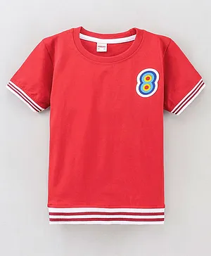OJOS Half Sleeves T-Shirt 8 Print - Maroon
