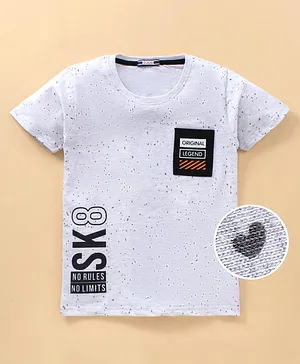 OJOS Half Sleeves T-Shirt Text Print - White