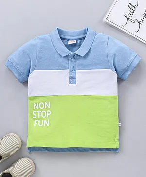 Babyhug Half Sleeves T-Shirt Text Print - Multicolor