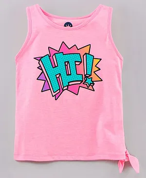 Vitamins Sleeveless Tank Top Hi Print - Neon Pink