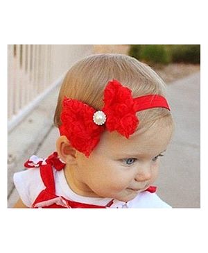 Akinos Kids Rosette Bow Detailing Headband - Red