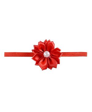 Akinos Kids Single Slim Flower Headband - Red