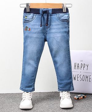 Babyhug Full Length Denim Jeans - Blue