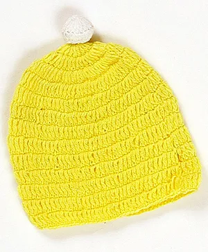 USHA ENTERPRISES Kitten Design Woolen Cap - Yellow