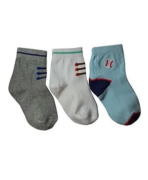 Footprints Super Soft Organic Cotton And Bamboo Socks Pack Of 3 - Multi Color