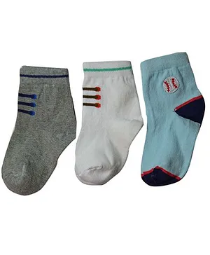 Footprints Super Soft Organic Cotton And Bamboo Socks Pack Of 3 - Multi Color