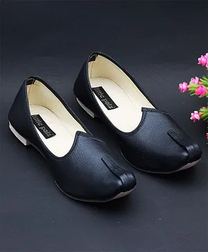 Little Palz Soild Ethnic Mojaris - Black