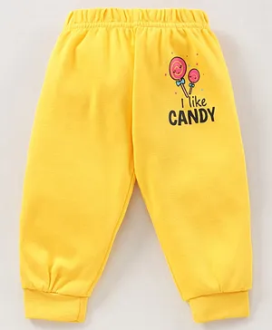 Teddy Full Length Lounge Pant Candy Print - Yellow