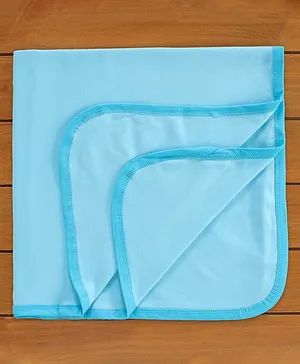 OHMS Solid Interlock Towel & Wrapper - Blue