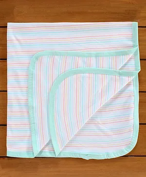 OHMS Stripes Interlock Towel & Wrapper - Blue