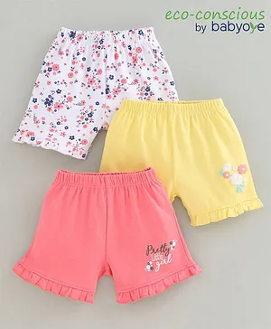 Babyoye Printed Shorts Pack of 3 Multi Print - Multicolor