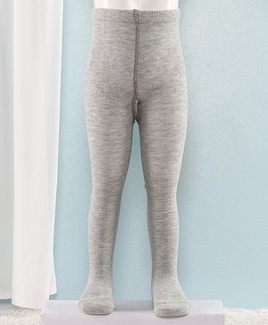 Cute Walk by Babyhug Full Length Anti-Bacterial Solid Tights - Grey