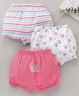 Babyhug 100% Cotton Bloomer Pack of 3 - Multicolor