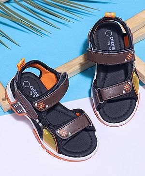Cute Walk by Babyhug Sandals With Velcro Closure - Brown