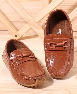 Cute Walk by Babyhug Slip On Party Wear Loafer Shoes - Brown