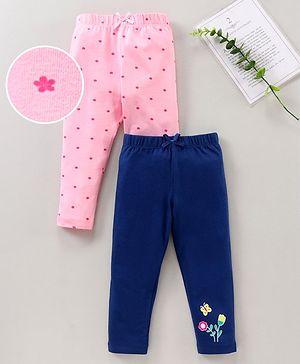 Babyhug Full Length All Over Print Leggings Pack of 2 - Multicolor