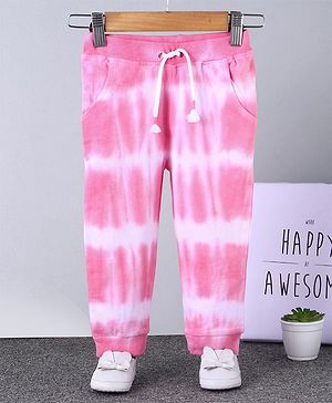 Babyhug Full Length Lounge Pants - Pink