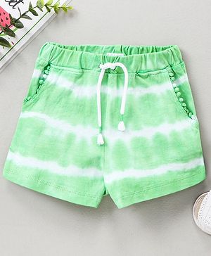 Babyhug Cotton Printed Shorts - Green
