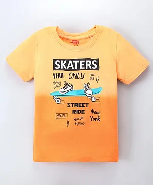 Under Fourteen Only Half Sleeves Skaters T Shirt - Orange