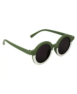 Spiky UV Protection Round Sunglasses - Green