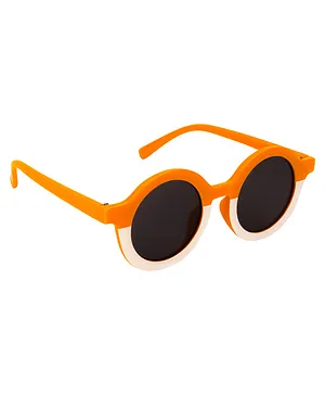 Spiky UV Protection Round Sunglasses - Orange