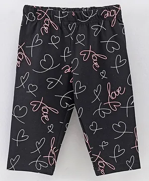 Buy Kids Cave Three Fourth Length Bow Applique Gathered Detail Solid Capri  Pants Black for Girls (6-7Years) Online in India, Shop at  -  11197957