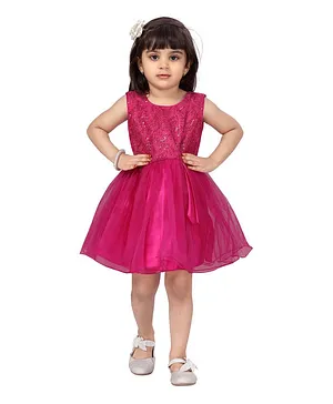 Aarika Sleeveless Sequin Embellished Dress - Pink