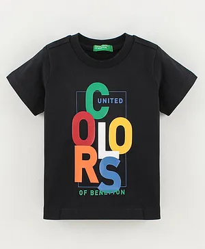 UCB Half Sleeves T-Shirt Logo Print - Black