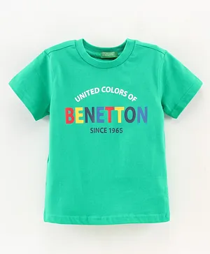UCB Half Sleeves T-Shirt Logo Print - Green