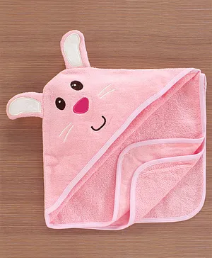 Mom's Pet Mouse Embroidered Bath Towel - Pink