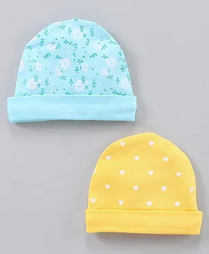 Babyhug 100% Cotton Caps Printed Pack of 2 - Multicolor