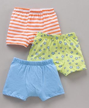 Babyhug 100% Cotton Briefs Star Print Pack of 3 - Multicolor