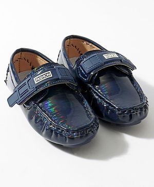 Cute Walk by Babyhug Velcro Party Wear Loafer Shoes - Blue