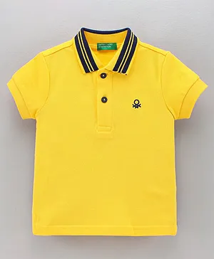 UCB Half Sleeves T-Shirt Solid - Yellow