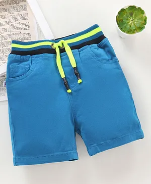 Babyhug Knee Length Shorts Solid - Blue