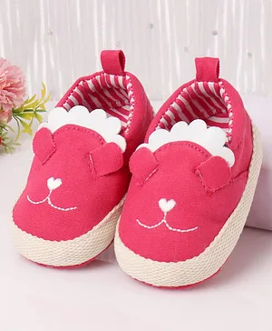 Cute Walk by Babyhug Booties With Animal Applique - Red