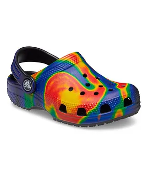 Crocs Classic Dye Swirls Print Casual Wear Clogs - Multi Color