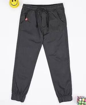 Little Jump Full Length Cargo Cotton Jogger With Drawcord - Grey