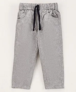Rikidoos Self Design Pants - Grey