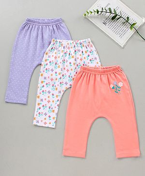 Babyhug Full Length Printed Diaper Pants Pack of 3 - Multicolor
