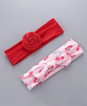 Babyhug Headbands Pack Of 2 - Red & Pink