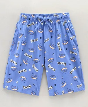 Cucu Fun Cotton Shorts Donuts Print - Blue
